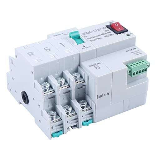 Dual Power Transferschalter 100A 3P Dual Netzteil Transferschalter Automatisch Umschalter Transfer Switch AA Automatischer AC 220V PC Level Kippschalter für den privaten oder kommerziellen Gebrauch is von Queeucaer