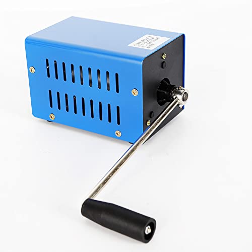 Handkurbel Generator Ladegerät,Tragbarer Outdoor Tragbare Notdynamotor Ladegerät Notfall Dynamotor Tragbarer USB-Lade Camping Survival Dynamo Ladegerät Tragbares Kraftwerk Notstromgenerator,Blau von Queeucaer