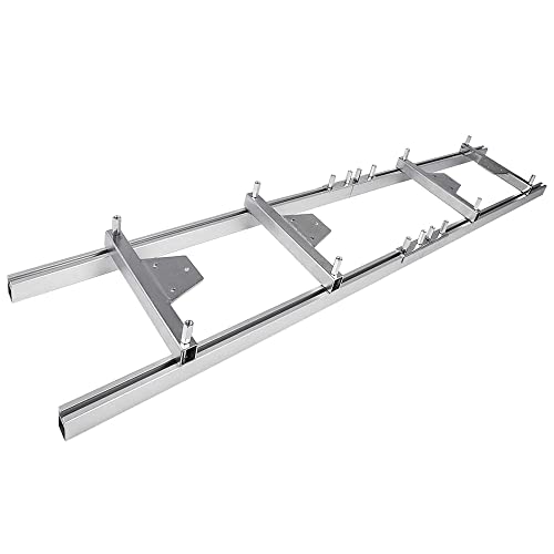 Kettensägenmühle,Professionelles Frässchienensystem Aluminium Stahl Schiene Mühle Führungssystem Kettensägenmühle Führungsschienensatz Leiter,Aluminium Profile,29x8x270cm,Silber von Queeucaer