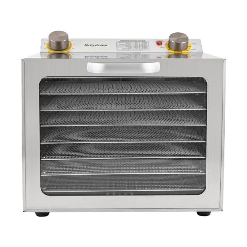 Lebensmittel-Trocknungsmaschine Tischplatte Edelstahl Dörrgeräte Küchen 400W für den Hausgebrauch, Lebensmittel-Trocknungsmaschine,Praktischer Griff und Riegel,Klare Glastür Lebensmittel-Trocknungsmaschine Tischplatte Edelstahl Dörrgeräte Küchen 400W für den Hausgebrauch, Lebensmittel-Trocknungsmaschine,Praktischer Griff und Riegel,Klare Glastür von Queeucaer