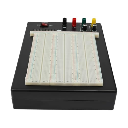 Queeucaer 2390 Löcher ohne Schweißen Labor-Stromversorgungsset Breadboard-Stromversorgung Lötfreies Elektronik-Brett lötfreies Elektronik-Projektset,100-240V, 50HZ,Abstand 2.54mm von Queeucaer