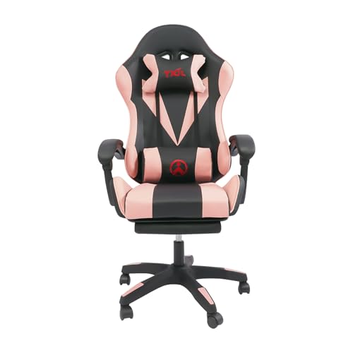 Queeucaer Gaming Stuhl Bürostuhl Massagefunktion Höhenverstellbar Schreibtischstuhl 150Kg 59x122cm Einziehbare Fußstütze zum Spielen von Computerspielen, Fernsehen von Queeucaer