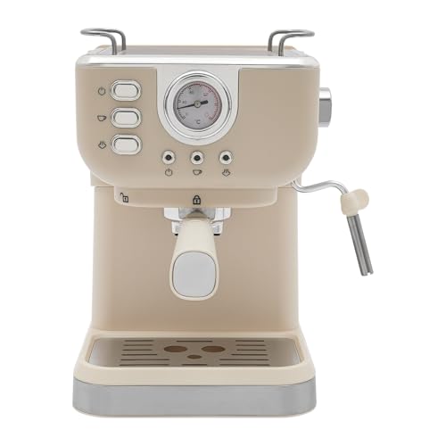 Queeucaer Halbautomatische Kaffeemaschine Espressomaschine Kompakte Espresso-Kaffeemaschine Mit Milchaufschäumer 1050W 220-240V 50-60Hz von Queeucaer