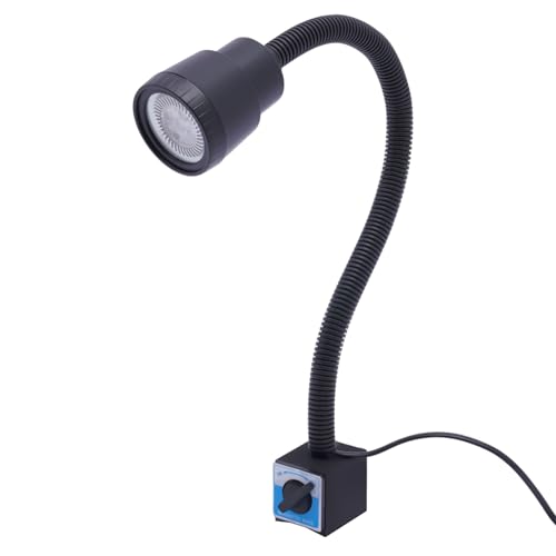 Queeucaer schwanenhals Magnetisches Licht Led Drehmaschine Lampe 220V 5W LED Arbeitsleuchte Magnetische Basis Arm Maschinenlampe Maschinenleuchte Mit Flexibel einstellbar Feste von Queeucaer