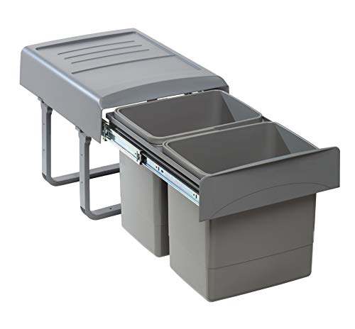 Quellmalz MEGA Einbau Abfallsammler 2 x 15 L Vollauszug von Quellmalz