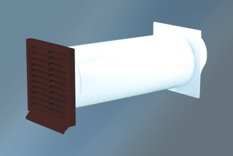 Quellmalz Mauerkasten Rückstauklappe braun Rundanschluss ø150mm Mauerstärken bis 450 mm von Quellmalz