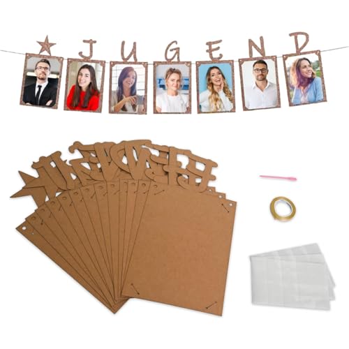 Queltrix Jugendweihe Deko Neutral,Originelle Fotogirlande zur Jugendweihe - 13 Kraftpapier Fotobanner, Hängende Wanddekoration für Mädchen Junge Queltrix Jugendweihe Deko Neutral,Originelle Fotogirlande zur Jugendweihe - 13 Kraftpapier Fotobanner, Hängende Wanddekoration für Mädchen Junge von Queltrix