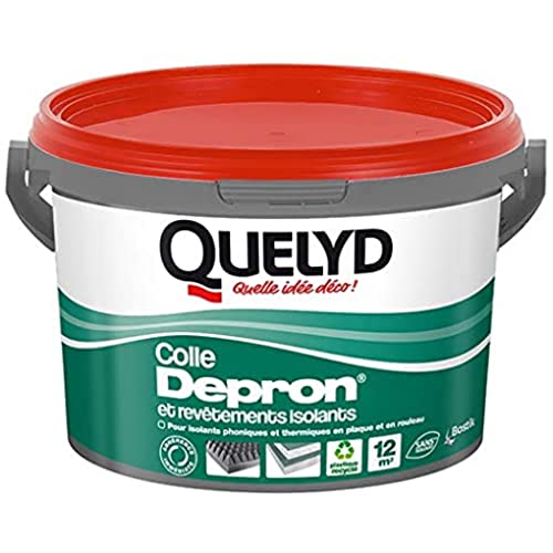 Quelyd Kleber für Depron Platten und Isolierbeschichtungen – Isolierung Wand und Decke – sofortiger Halt ohne Lösungsmittel – 1 Eimer 3 kg von Quelyd