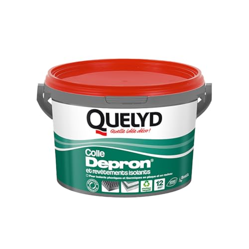 Quelyd Kleber für Depron Platten und Isolierbeschichtungen – Isolierung Wand und Decke – sofortiger Halt ohne Lösungsmittel – 1 Eimer 3 kg von Quelyd