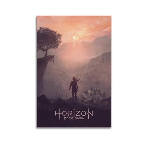 Quem Horizon Zero Dawn Videospiel-Poster, dekorative Malerei, Leinwand, Wandposter und Kunstdruck, moderne Familienschlafzimmer-Dekoration, Poster, 60 x 90 cm von Quem