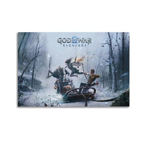 Quem Poster "God of War" Ragnarok, dekoratives Gemälde, Leinwand, Wandposter und Kunstdruck, moderne Familienschlafzimmer-Dekoration, Poster, 20 x 30 cm von Quem
