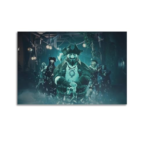 Quem Poster "Sea of Thieves", dekoratives Gemälde, Leinwand, Wandposter und Kunstdruck, modernes Familienschlafzimmer, Dekoration, Poster, 50 x 75 cm von Quem