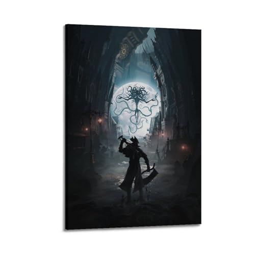 Quem Videospiel-Poster, Motiv: Bloodborne, dekoratives Gemälde, Leinwand, Wandposter und Kunstdruck, moderne Familienschlafzimmer-Dekoration, Poster, 60 x 90 cm von Quem