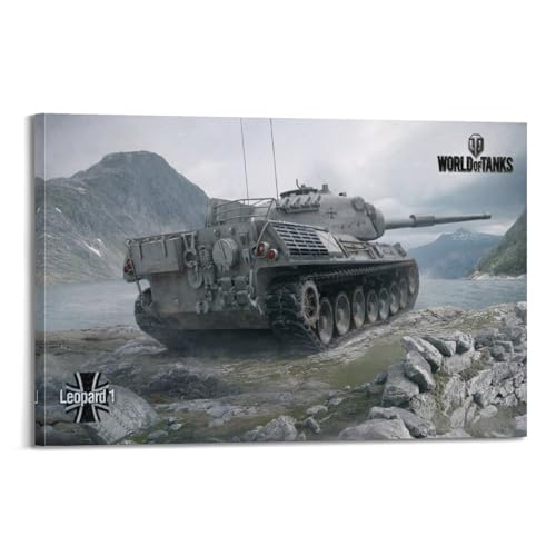 Quem World of Tanks Spielposter, dekoratives Gemälde, Leinwand, Wandposter und Kunstdruck, modernes Familienschlafzimmer, Dekorposter, 30 x 45 cm von Quem