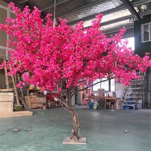 Quepiem Künstliche Pflaumenblütenbäume, wunderschöne Simulation von künstlichen Bougainvillea-Blüten für drinnen und draußen, lebensechte Blätter, Nachbildung Einer künstlichen Pflanze(2 * 1.8m) von Quepiem