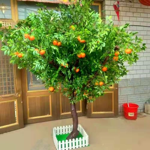 Quepiem Künstlicher Baum – Künstliche Orangenbäume – Gefälschte Pflanzen für die Dekoration des Wohnzimmers im Homeoffice, für ökologische Gärten und als Einweihungsgeschenk(6FT/180cm) von Quepiem