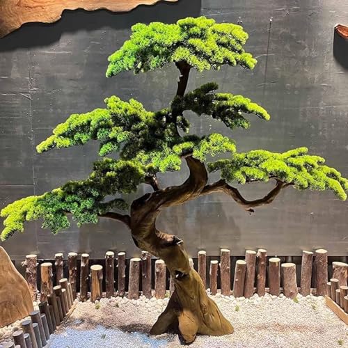 Quepiem Künstlicher Baum – Simulation eines Bonsai-Podocarpus-Baums – Gefälschte Kiefern zur Gästebegrüßung für die Landschafts- und Veranstaltungsdekoration – Verwendung im Innen(2.5x2m) von Quepiem