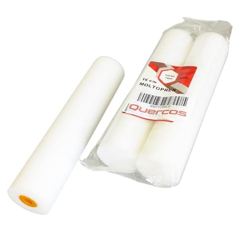 Quercos Lackierwalze 15cm Superfein 2 Stück Lackwalze, Schaumwalze, Lackrolle. Malerwalze. Farbwalze Lackrollen für Lacke wasserbasierte u. lösemittelhaltige (Schaum, 15 cm) von Quercos