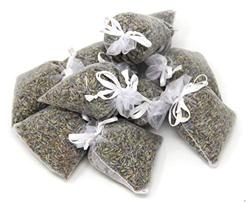 Quertee 5X Lavendelsäckchen in Weiß mit Lavendel - Insgesamt 50g Lavendelblüten von Quertee