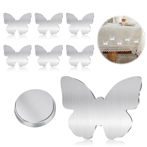 Queryifv 8 Stück Magnet Tischdeckenbeschwerer, Tischdeckenbeschwerer für Draußen Tischdecke Outdoor Schmetterling Tischdeckenklammern von Queryifv