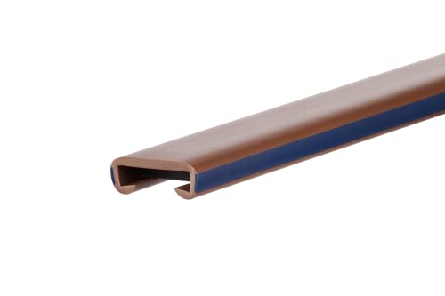 QUEST Handlauf PVC 40x8 Treppenhandlauf Kunststoffhandlauf Profil für Treppengeländer Gummi, Braun-Dunkelgrau von Quest