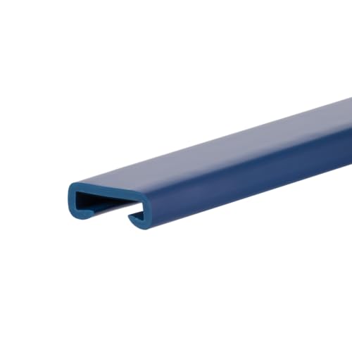 QUEST Handlauf PVC 40x8 Treppenhandlauf Kunststoffhandlauf Profil für Treppengeländer Gummi, Dunkelblau von Quest