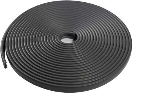 Quest Hochwertiger PVC-Handlauf für Treppen und Geländer 40x8mm – Rolle (Dunkelgrau, 5m) von Quest