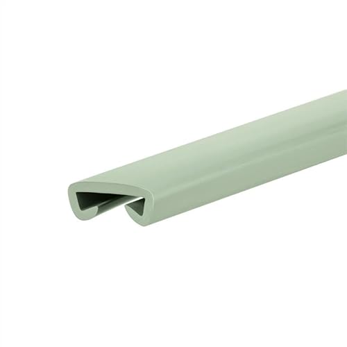 QUEST Handlauf PVC 40x8 Treppenhandlauf Kunststoffhandlauf Profil für Treppengeländer Gummi, Hellgrün von Quest