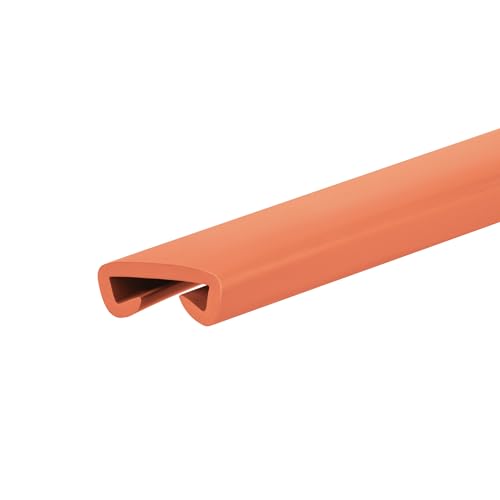 QUEST Handlauf PVC 40x8 Treppenhandlauf Kunststoffhandlauf Profil für Treppengeländer Gummi, Ziegelfarbe von Quest