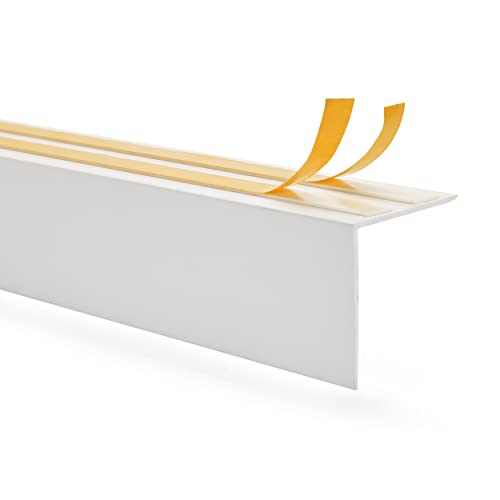 QUEST PVC Winkelprofil Kantenschutz, Blende für Gardinenschiene, Kunststoffblende für Vorhangschiene, Winkelleiste Abdeckleiste – Länge: 200cm – Farbe: Weiß – Abmessung: 35x35mm QUEST PVC Winkelprofil Kantenschutz, Blende für Gardinenschiene, Kunststoffblende für Vorhangschiene, Winkelleiste Abdeckleiste – Länge: 200cm – Farbe: Weiß – Abmessung: 35x35mm von Quest