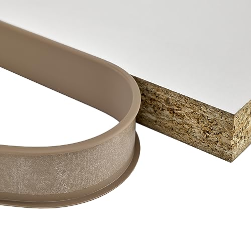 QUEST U-Form Kantenschutz Selbstklebend 18mm x 5m – Flexibles Möbelkantenband für Schrankkanten, Kantenumleimer – Beige von Quest