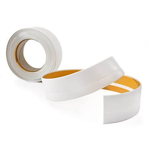 Weichsockelleiste Selbstklebend | 25 mm x 15 mm | Knickleiste Abschlussleiste für Küche Badezimmer Dichtungsband PVC Flexibel Wasserdicht Dekorativ | 5 Meter | Weiß von Quest