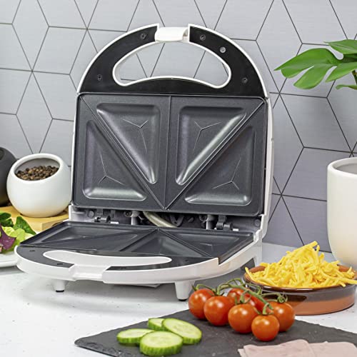 Quest 35139 Sandwich-Toastie-Maker/Weiß/Antihaftbeschichtung, leicht zu reinigen/Student Essentials für die Universität von Quest