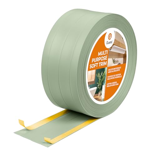 Quest 4in1 Abschlussleiste, Weichsockelleiste Selbstklebend, Multifunktionsleiste - Breite 95mm - Bodenleiste, Kabelleiste - Multifunktional, Flexibel, UV-Beständig - Hellgrün, 10 Meter Quest 4in1 Abschlussleiste, Weichsockelleiste Selbstklebend, Multifunktionsleiste - Breite 95mm - Bodenleiste, Kabelleiste - Multifunktional, Flexibel, UV-Beständig - Hellgrün, 10 Meter von Quest