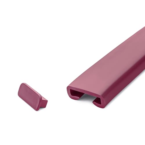 Quest Endkappe Abschlusskappe für PVC-Handlaufprofil, 40x8mm (Burgunderrot) von Quest