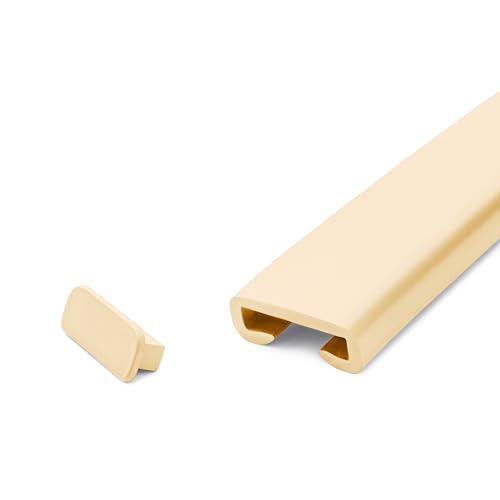 Quest Endkappe Abschlusskappe für PVC-Handlaufprofil, 40x8mm (Cremefarben) von Quest
