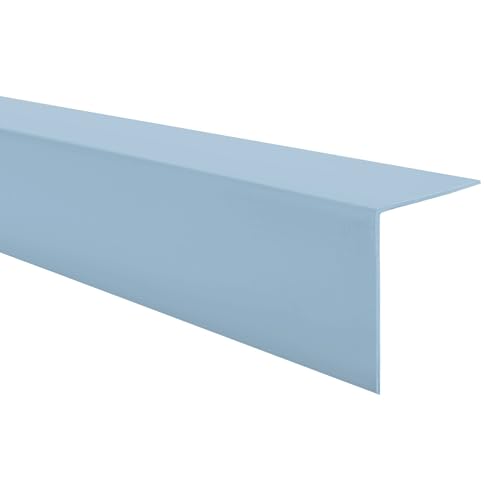Quest PVC Kantenschutzwinkel - Ohne Klebeband - Kantenleiste und Eckenschutz - Eckleiste Winkelprofil - 15x15mm, 200cm, Hellblau von Quest
