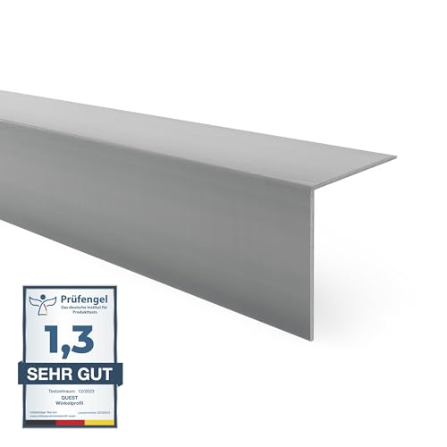 Quest PVC Kantenschutzwinkel - Ohne Klebeband - Kantenleiste und Eckenschutz - Eckleiste Winkelprofil - 40x40mm, 200cm, Dunkelgrau Quest PVC Kantenschutzwinkel - Ohne Klebeband - Kantenleiste und Eckenschutz - Eckleiste Winkelprofil - 40x40mm, 200cm, Dunkelgrau von Quest