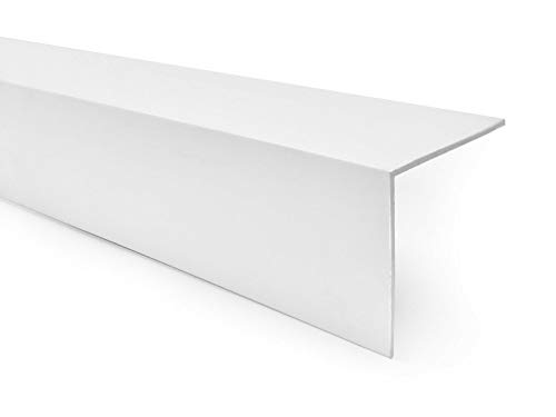 Quest PVC Winkelprofil Kunststoff Selbstklebend Kantenschutz Eckenschutz Eckleiste Winkelleiste, 35x35mm, 150cm, weiß von Quest