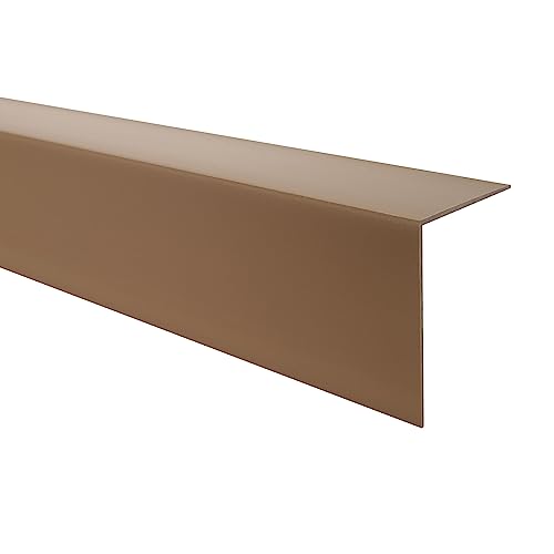 Quest PVC Winkelprofil - Selbstklebend, Kantenschutz, Eckenschutz - 30 x 30mm, 100cm, braun - Robust & Langlebig von Quest