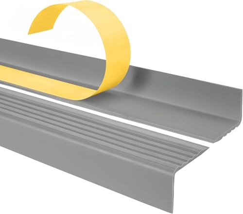 Quest Treppenkantenprofil Selbstklebend 40x25mm – Antirutsch Treppenkantenschutz aus Kunststoff PVC – Grau, 200cm Quest Treppenkantenprofil Selbstklebend 40x25mm – Antirutsch Treppenkantenschutz aus Kunststoff PVC – Grau, 200cm von Quest