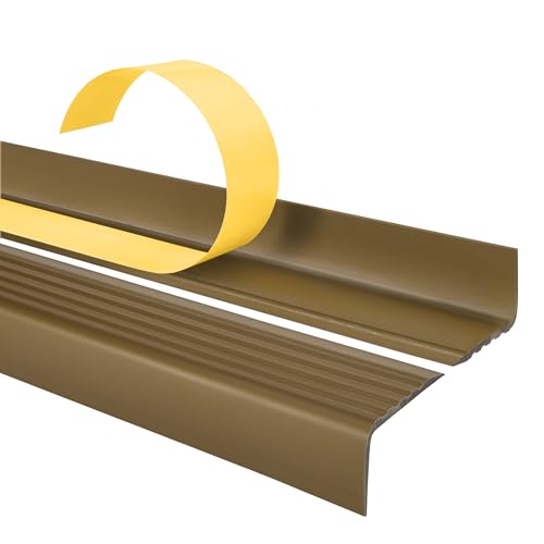 Quest Treppenkantenprofil Selbstklebend 40x25mm – Antirutsch Treppenkantenschutz aus Kunststoff PVC – Messing, 80cm Quest Treppenkantenprofil Selbstklebend 40x25mm – Antirutsch Treppenkantenschutz aus Kunststoff PVC – Messing, 80cm von Quest