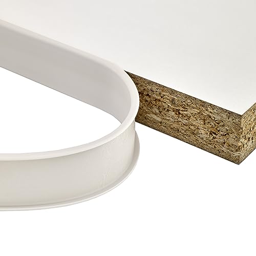 QUEST U-Form Kantenschutz Selbstklebend 18mm x 5m – Flexibles Möbelkantenband für Schrankkanten, Kantenumleimer – Weiß von Quest