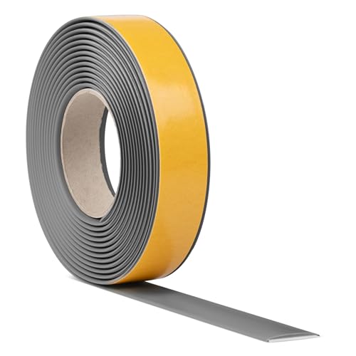 Quest Übergangsprofil Selbstklebend 5m – PVC Übergangsleiste Übergangsschiene Abdeckleiste Bodenleiste Ausgleichsprofil – Graphit, 35mm von Quest