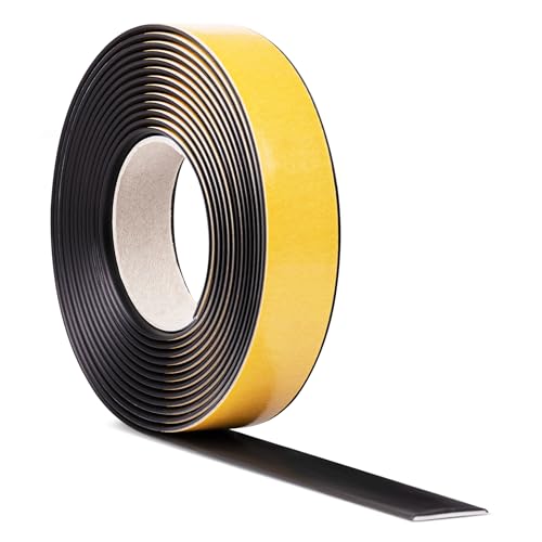 Quest Übergangsprofil Selbstklebend 5m – PVC Übergangsleiste Übergangsschiene Abdeckleiste Bodenleiste Ausgleichsprofil – Schwarz, 35mm von Quest