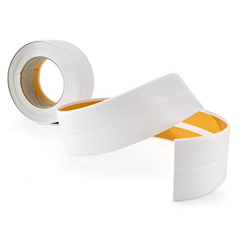 Quest Weichsockelleiste Selbstklebend | 30 mm x 30 mm | Knickleiste Abschlussleiste für Küche Badezimmer Dichtungsband PVC Flexibel Wasserdicht Dekorativ | 25 Meter | Weiß von Quest