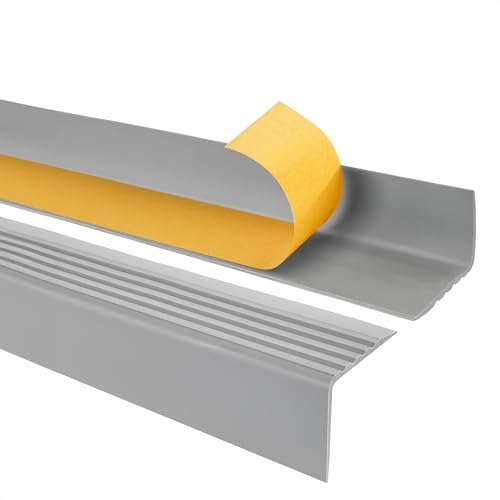 Quest Treppenkantenprofil Selbstklebend PVC Kunststoff Treppen-Kantenschutz 50x42mm, grau, 180cm Quest Treppenkantenprofil Selbstklebend PVC Kunststoff Treppen-Kantenschutz 50x42mm, grau, 180cm von Quest