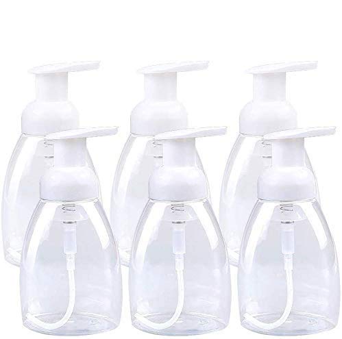 Queta 6 Stück 300 ml Leere nachfüllbare Flaschen für Schaumseifenflasche/Duschflasche oder Seifenspender von Queta