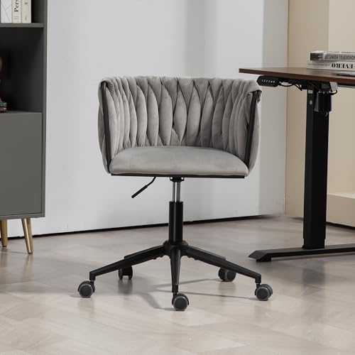 Samt Bürostuhl mit Rollen Höhenverstellbarer Drehstuhl 360° drehbar Schreibtischstuhl Ergonomischer Arbeitsstuhl Drehbarer Stuhl aus Samt Schreibtisch Bequemer Polstersessel für Büro und Zuhause Samt Bürostuhl mit Rollen Höhenverstellbarer Drehstuhl 360° drehbar Schreibtischstuhl Ergonomischer Arbeitsstuhl Drehbarer Stuhl aus Samt Schreibtisch Bequemer Polstersessel für Büro und Zuhause von Queta