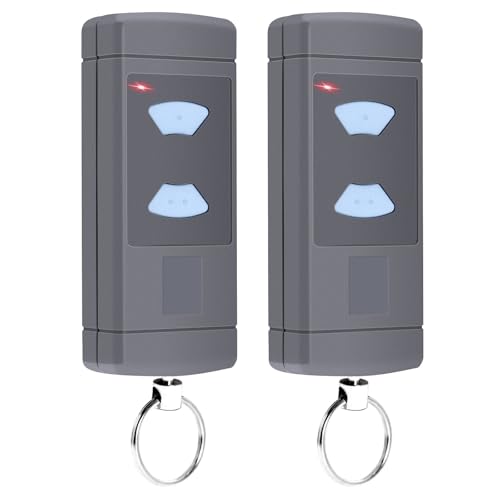 2 Stück Garagentor Handsender für HSE2-868, HSM4-868, HS4-868, Kompatibel mit Blue Buttons 868.3MHz Garage Fernbedienung, 2 Kanäle von Quevati